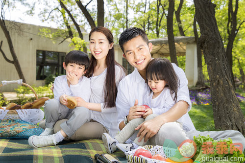 亚洲人,家庭,兄弟,姐妹,儿子_aede6870e_一家四口户外野餐_创意图片_Getty Images China