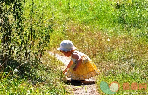 人,婴儿服装,帽子,自然,12到17个月_159300219_small girl picking flowers_创意图片_Getty Images China