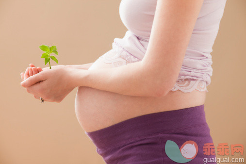 人,室内,中间部分,25岁到29岁,白人_116359166_USA, Utah, Lehi, Young pregnant woman holding young plant_创意图片_Getty Images China